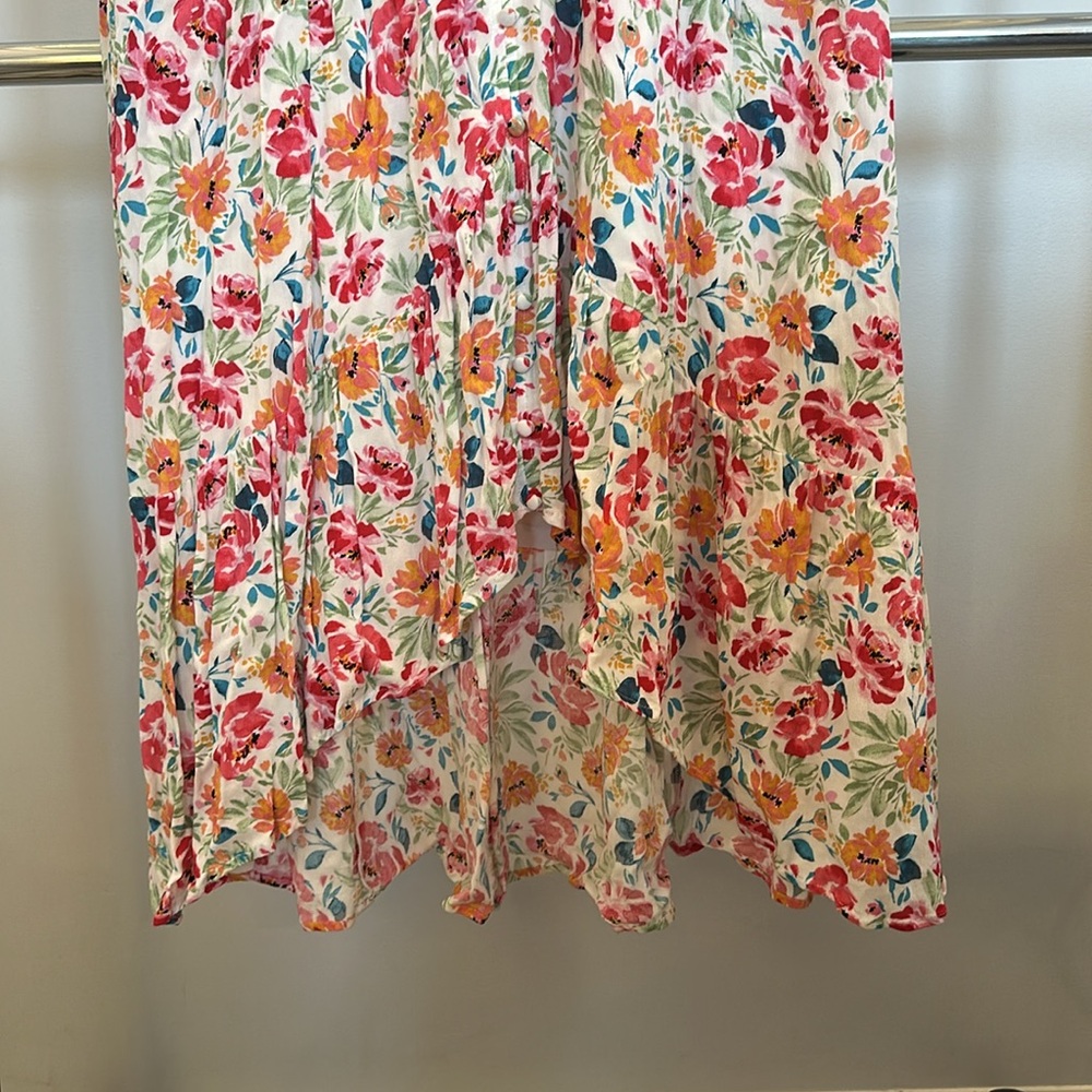 Torrid Bright Floral Midi Gauze Dress - Picture 8 of 13